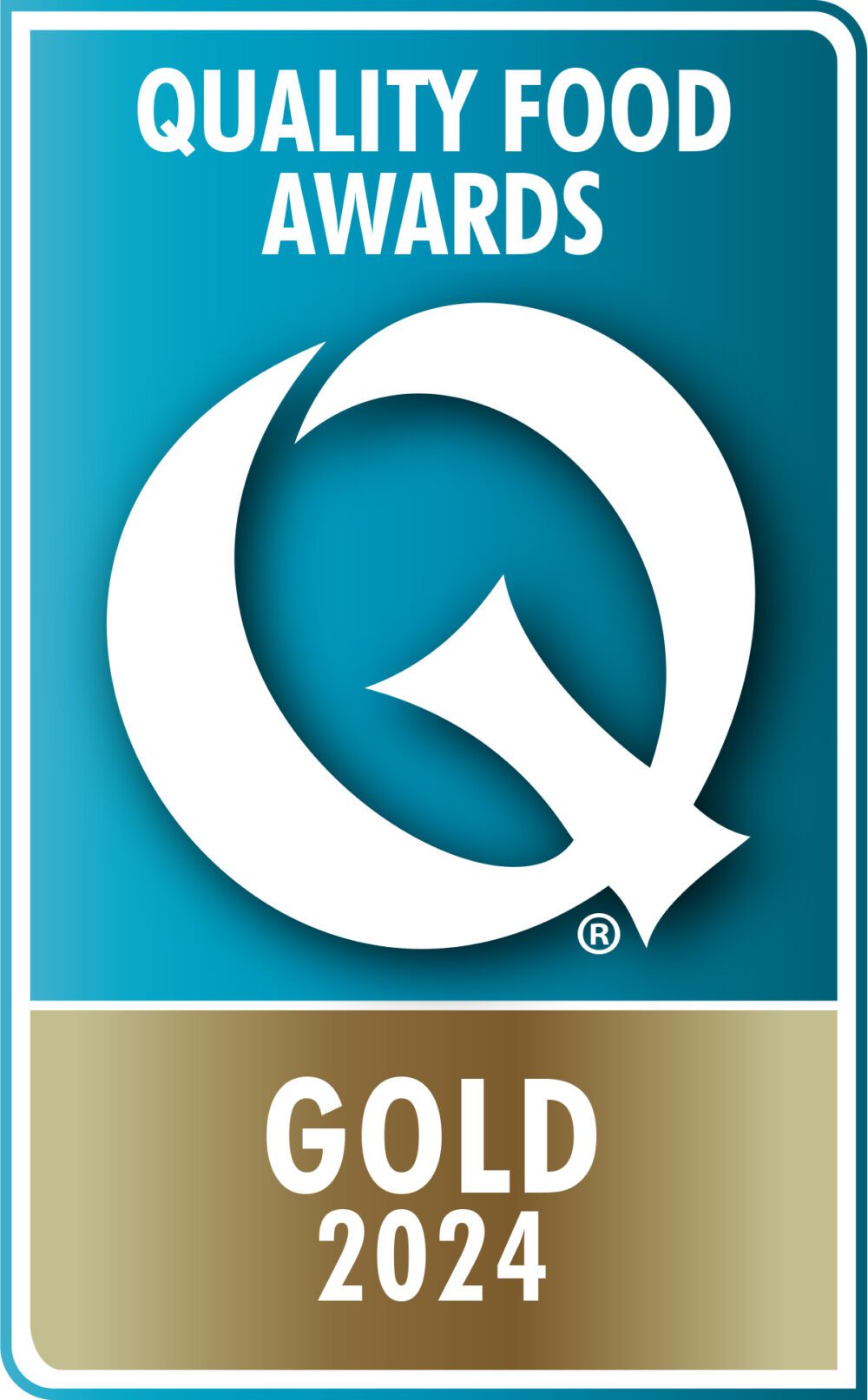 Gold UK Quality Food Award 2024 badge for Popcornaa Vegan Seaweed, Wasabi & Soy Popcorn, recognizing its exceptional taste, quality, and plant-based ingredients. The prestigious gold award symbolizes excellence in flavor and craftsmanship.